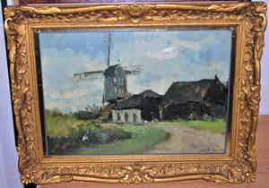 Willem G.F. Jansen - Molen van Kallenbroek (Barneveld) in een Heijdenrijk lijst verkocht voor € 175!