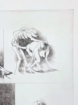 Geurt van Dijk - Omtrent erotiek, gesigneerde ets kopen? Bied vanaf 50!