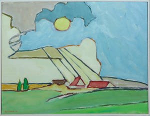 Paul Overhaus - Olieverf op doek, Noord-Holland I - Ingelijst kopen? Bied vanaf 70!