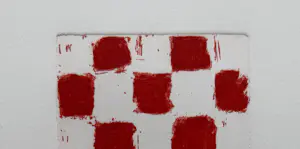JCJ VANDERHEYDEN - handgesigneerde ets - 'Red checkerboard' - 2011 kopen? Bied vanaf 350!