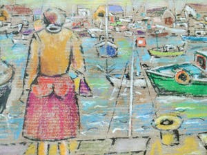 Ludo Giels - Pastel/Krijt - Havengezicht kopen? Bied vanaf 35!