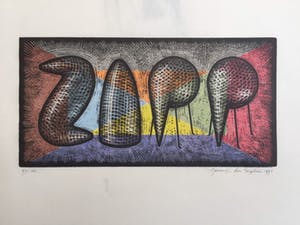 Jacomijn den Engelsen - Houtsnede ZAPP Handgesigneerd kopen? Bied vanaf 10!