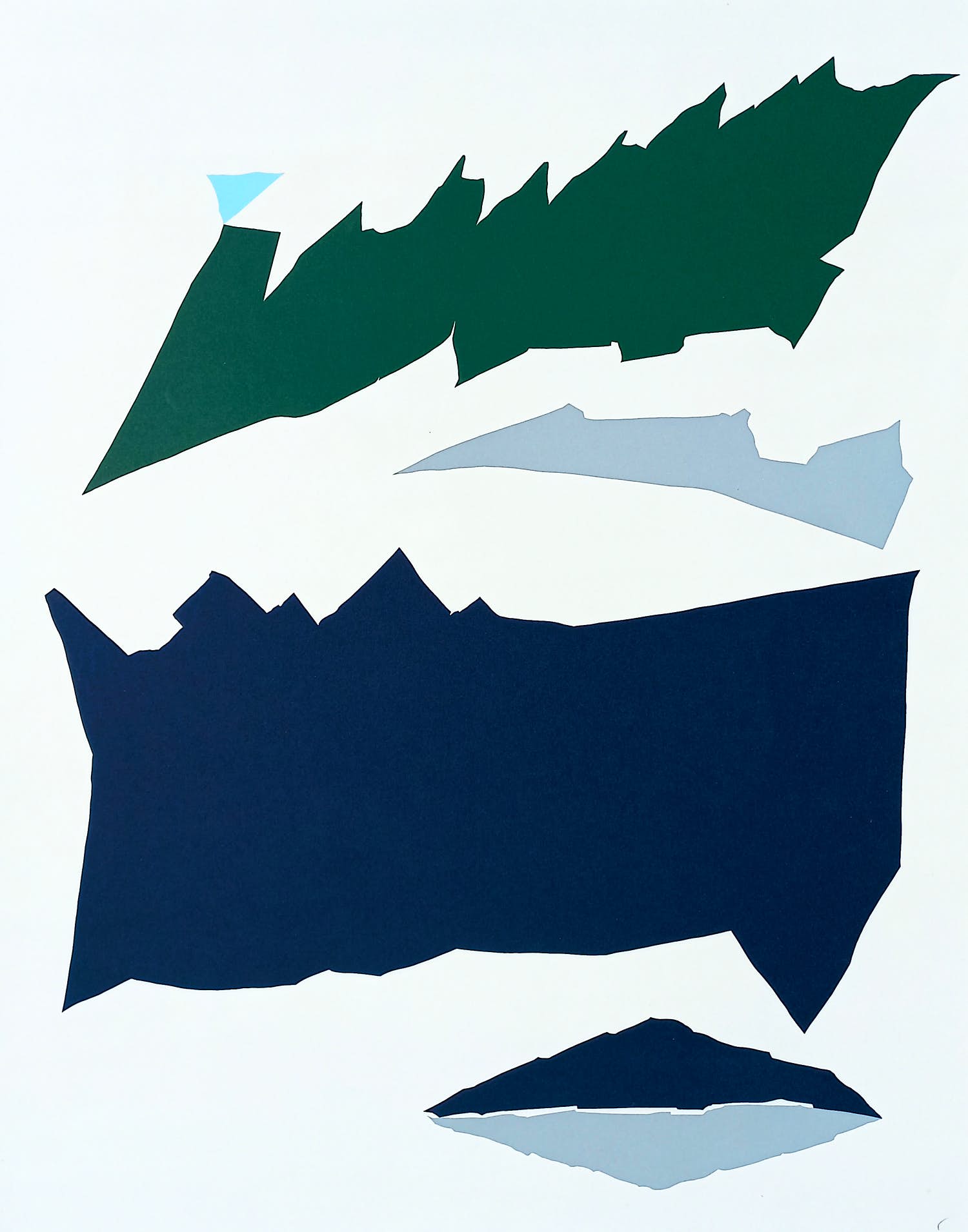 Hans Landsaat - Passerende landschappen, zeefdruk kopen? Bied vanaf 45!