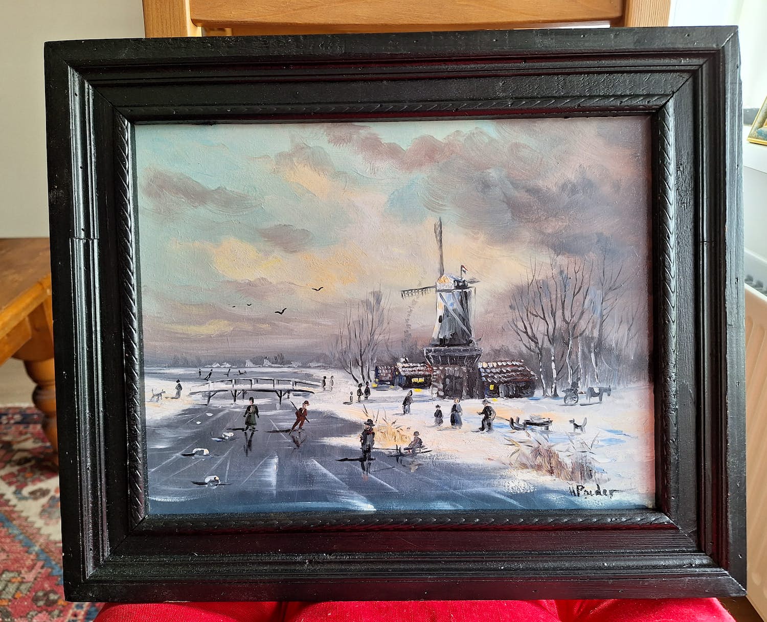 Henk Poeder - Winter tafereel verkocht voor € 125!