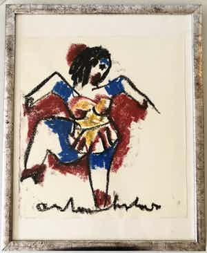 Anton Heyboer - Danseres Tekening Vrouw verkocht voor € 175!