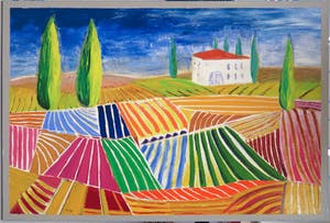 Niet of onleesbaar gesigneerd - Acryl op doek, Landschap (Zeer groot) kopen? Bied vanaf 1!