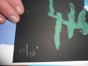 Espen Hagen - Grote hand gesigneerde zeefdruk 'Six ladies at The black bar'. kopen? Bied vanaf 40!