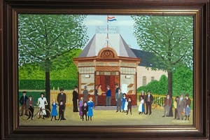 Jan Verheyen - Olieverf op doek, In het park - Ingelijst kopen? Bied vanaf 300!