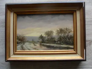 Niet of onleesbaar gesigneerd - 2 Olieverf schilderijtjes op paneel kopen? Bied vanaf 1!