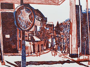 Manuel Kurpershoek - kleurenhoutsnede - zonder titel - 1992 kopen? Bied vanaf 50!