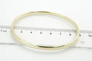 1062 - 14krt geel-gouden ovalen unisex "slaven" armband - gekeurd kopen? Bied vanaf 400!