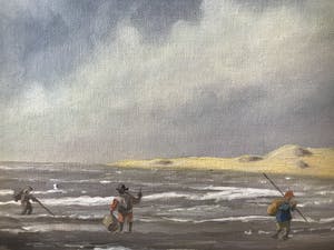 Niet of onleesbaar gesigneerd - J. Desmet (20e eeuw) - Garnaalkruien te Oostende kopen? Bied vanaf 1!