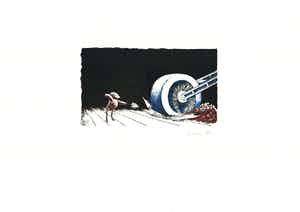 Dirk Larsen - Handgesigneerde lithografie: Meryl calls a halt verkocht voor € 39!