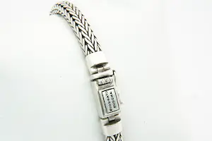 43 - MASSIEF (50+gr) 1e gehlt. Zilveren Buddha to Buddha armband - vossestaart kopen? Bied vanaf 140!