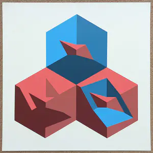 Peter Struycken - Geometrisch abstract (1966), zeefdruk kopen? Bied vanaf 195!