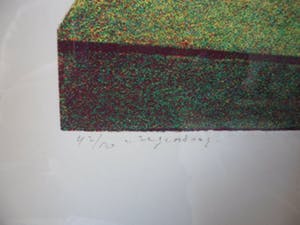 Doris Groeneveld - Zeefdruk, Titel, "Regenboog". kopen? Bied vanaf 15!