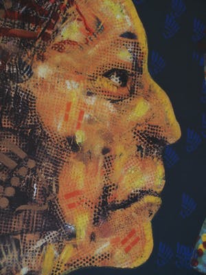 Espen Hagen - Grote ingelijste zeefdruk , American Indian – 1994 kopen? Bied vanaf 100!