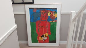 Corneille - carborundum 102/120 (zeer groot en ingelijst), 1988 kopen? Bied vanaf 499!