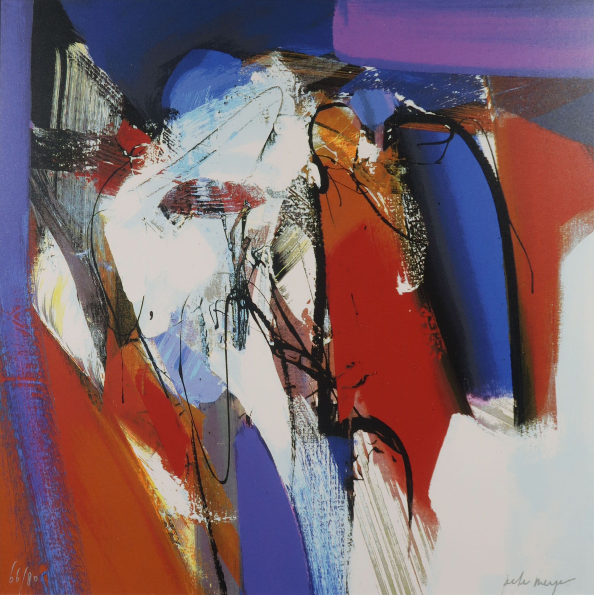 Peter Meijer - Zeefdruk op board, Zonder titel 4 - Ingelijst kopen? Bied vanaf 60!