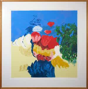 Henk van Vessem - Zeefdruk, Zonder titel - Ingelijst (Groot) verkocht voor € 40!