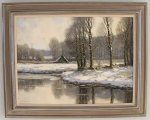 Louis Willem van Soest - Gelders winterlandschap kopen? Bied vanaf 500!