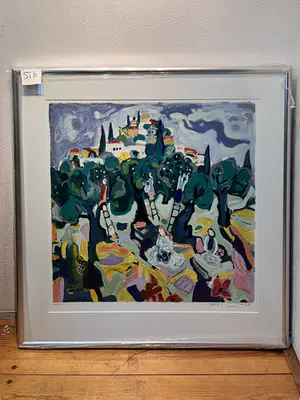 Amos Yaskil - Olivegarden met lijst! kopen? Bied vanaf 165!