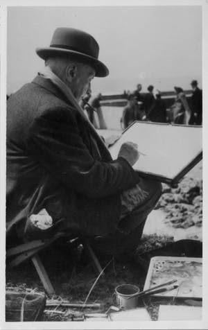 Willem Jans Dijk - Zeilende Tjalk op de Zuiderzee, ets, nieuwstaat kopen? Bied vanaf 90!