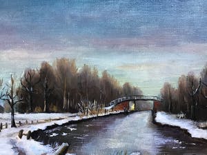 Niet of onleesbaar gesigneerd - Brug over water kopen? Bied vanaf 1!