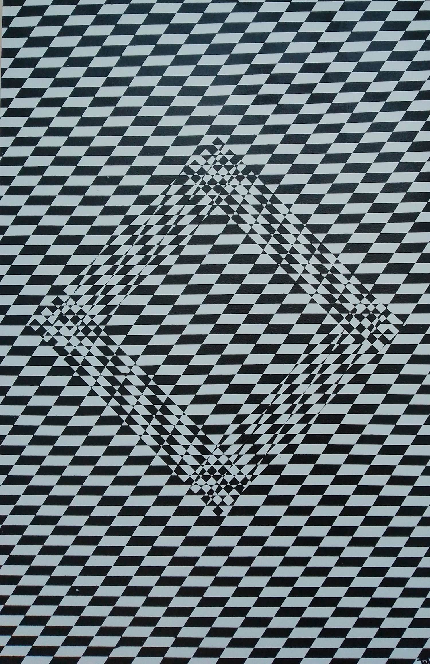 Wiesje van Dam - Abstract optcal square kopen? Bied vanaf 49!