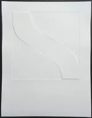 Harry van Kuyk - Geometrische compositie, reliëfdruk kopen? Bied vanaf 195!