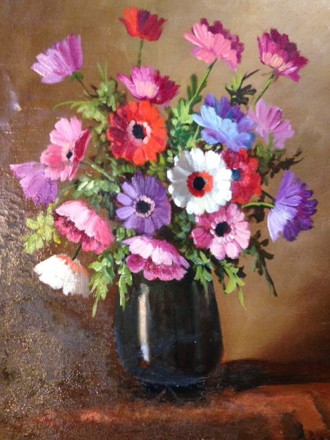 Wilhelmus Enneking - Stilleven: bos anemonen op vaas verkocht voor € 65!