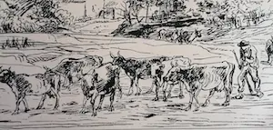 Charles-Francois Daubigny - Le troupeau de vaches kopen? Bied vanaf 50!