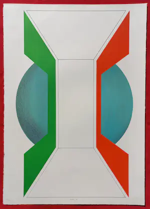 Kumi Sugai - Geometrisch abstract, litho kopen? Bied vanaf 1!