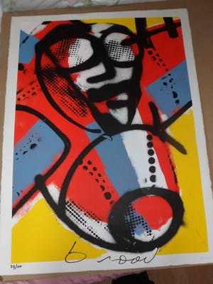 Herman Brood - Zeefdruk: Vliegtuig 4. kopen? Bied vanaf 175!