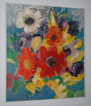 Jan Laeven - Bloemen - olieverfschilderij uit 1967 kopen? Bied vanaf 65!