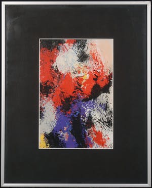 Hans Paus - Olieverf op papier, Zonder titel - Ingelijst kopen? Bied vanaf 20!