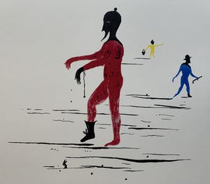Henk Visch - kleurenlitho - zonder titel - 1994 (Incl passe-partout) kopen? Bied vanaf 125!