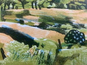 Nicolaas Wijnberg - kleurenlitho - 'Landschap in expressionistische kleuren' - 1983 kopen? Bied vanaf 39!