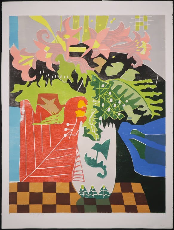 Vincent van Ojen - Vincent van Ojen: Houtsnede, Bloemstilleven kopen? Bied vanaf 80!