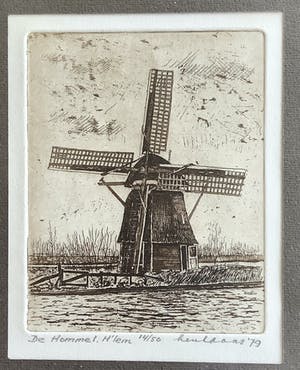 Niet of onleesbaar gesigneerd - Molen De Hommel in Haarlem kopen? Bied vanaf 1!