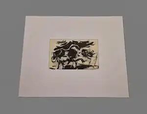 Buy Theo Beerendonk - in 1950 geschilderde oost-Indische inkttekening "Beasts" gesigneerd? Bid from 68!