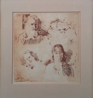 Wim Steijn - Zelfportret en muze kopen? Bied vanaf 25!