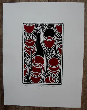 Dirk Wiarda - Litho: Wijnglazen kopen? Bied vanaf 79!