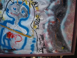 Hannes van Es - Zeer groot ingelijst schilderij (160 x 200 cm), “Me” (All that Space…) – 1987 kopen? Bied vanaf 1!