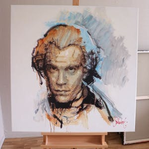 Peter Donkersloot - John Malkovich (unique painting) kopen? Bied vanaf 400!