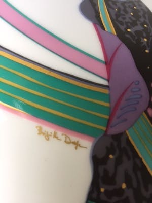 Jan van der Vaart - Grote Taurusvaas h 28 cm decoratie Brigitte Doege Porselein Rosenthal kopen? Bied vanaf 95!