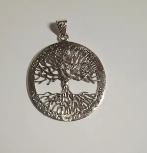 Nieuwe zilveren hanger Levensboom groot formaat . kopen? Bied vanaf 50!