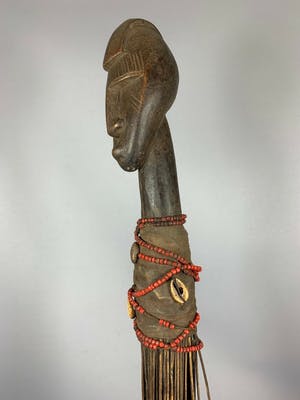 Dogon - 201218 - Old Tribal used African Dogon broom with head - Mali. kopen? Bied vanaf 65!