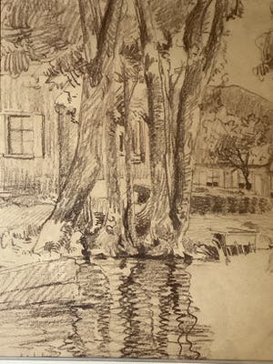 Bram Segaar - Tekening Giethoorn 1918 kopen? Bied vanaf 40!