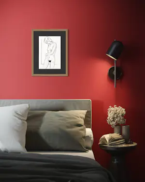 Buy Eugène Eechaut - Schöner weiblicher Akt in Tusche - Galerie Pfeiffer Brüssel - gerahmt? Bid from 60!
